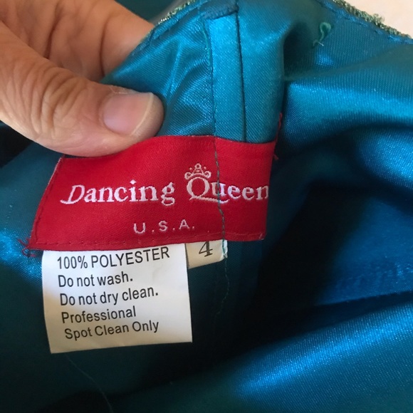 Teal/Aqua Strapless Mermaid Prom/Pageant Dress - Picture 6 of 8